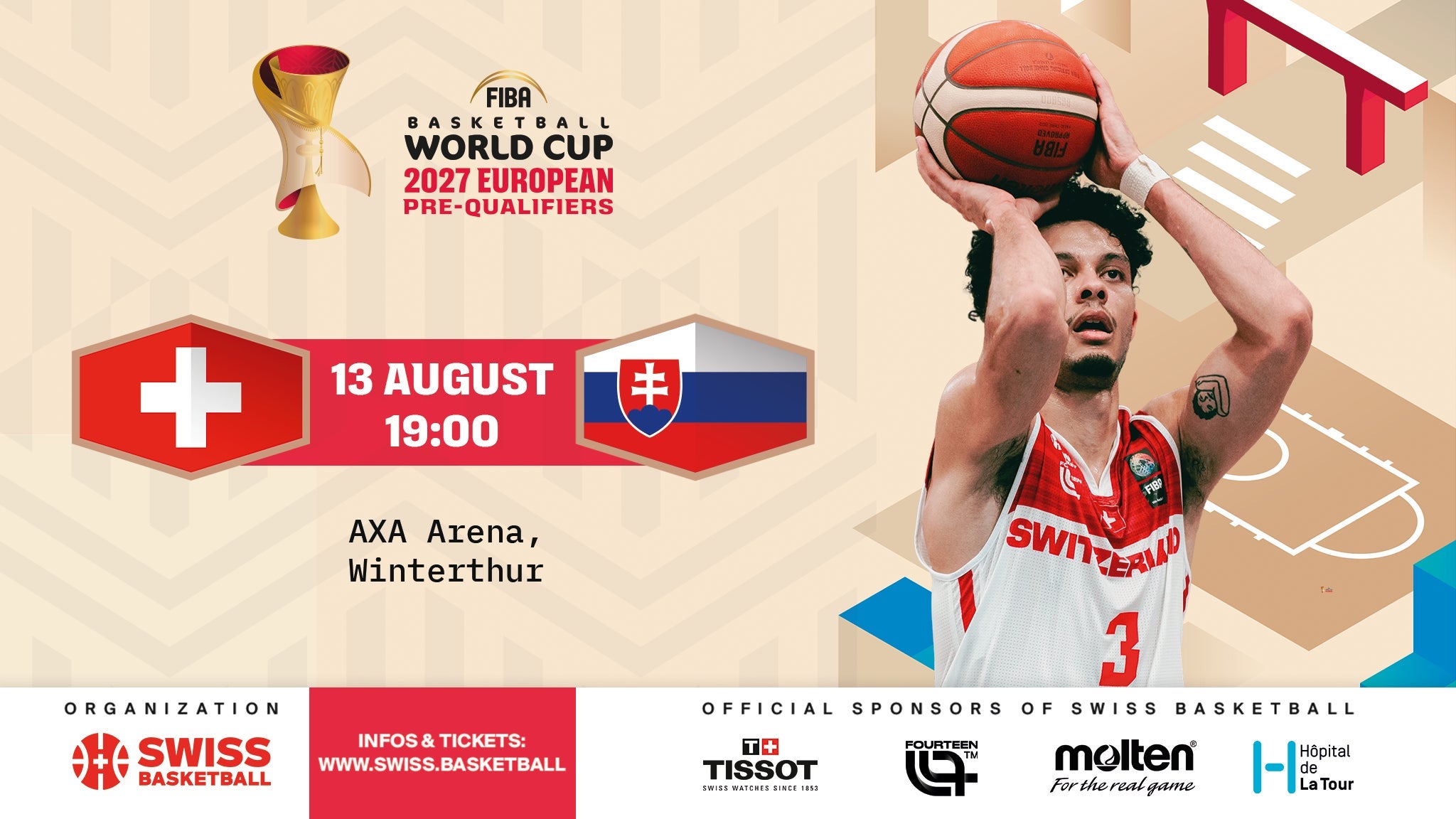 SUI vs SVK: FIBA World Cup Action in Winterthur!