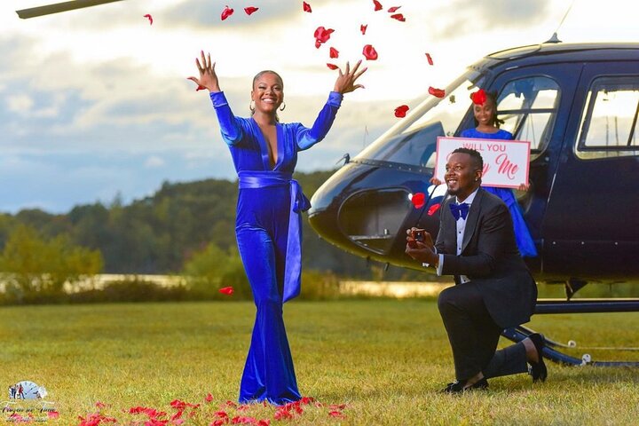 NYC Helicopter Proposal: Lakeside Romance & Photoshoot